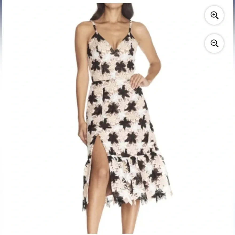 Dress the Population Chantal Floral Multihue Lace Party Dress​​​​​​​ Size XS NWT - Picture 3 of 14